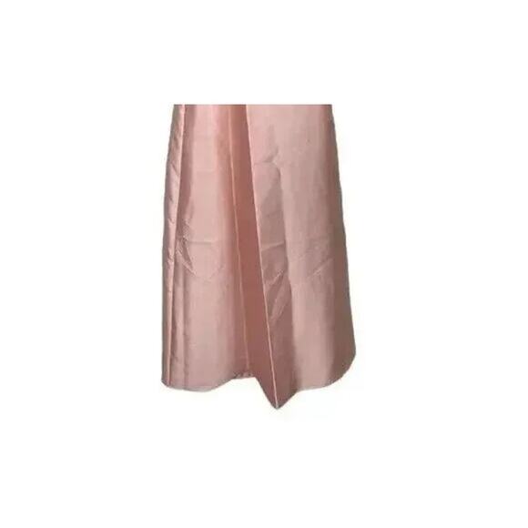 NWT Alfred Sung Strapless Notch Twill Satin Maxi Dress Pockets 6 Toasted Sugar - Picture 4 of 15